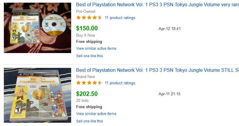 PlayStation Network Vol.  목록 1 개