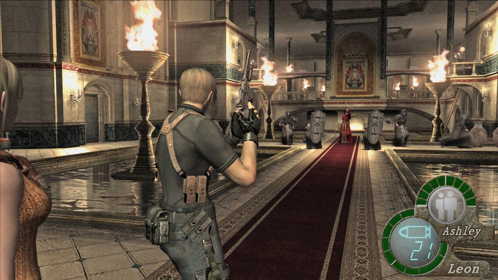 That one really hard castle room in Resident Evil 4.